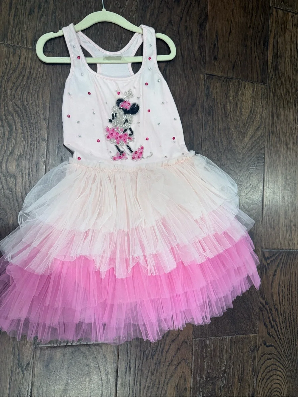 Ooh! La, La! Couture Pink and White Tulle Minnie Mouse Dress